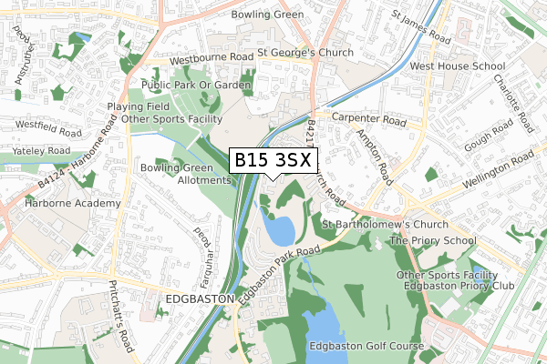 B15 3SX map - small scale - OS Open Zoomstack (Ordnance Survey) B15 3SX map - small scale - OS Open Zoomstack (Ordnance Survey)