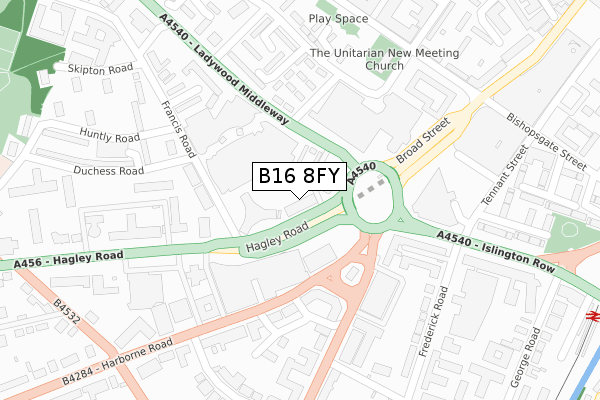 B16 8FY map - large scale - OS Open Zoomstack (Ordnance Survey) B16 8FY map - large scale - OS Open Zoomstack (Ordnance Survey)