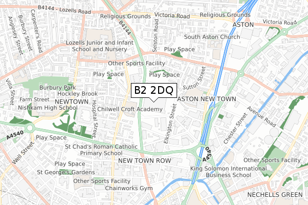 B2 2DQ map - small scale - OS Open Zoomstack (Ordnance Survey) B2 2DQ map - small scale - OS Open Zoomstack (Ordnance Survey)