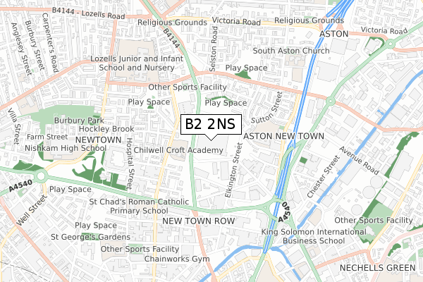 B2 2NS map - small scale - OS Open Zoomstack (Ordnance Survey) B2 2NS map - small scale - OS Open Zoomstack (Ordnance Survey)