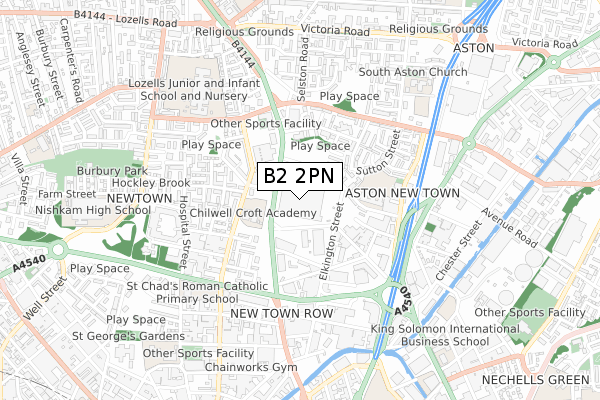 B2 2PN map - small scale - OS Open Zoomstack (Ordnance Survey) B2 2PN map - small scale - OS Open Zoomstack (Ordnance Survey)