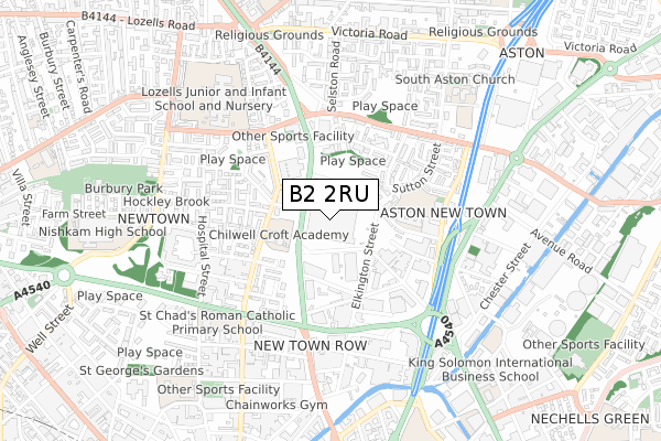 B2 2RU map - small scale - OS Open Zoomstack (Ordnance Survey) B2 2RU map - small scale - OS Open Zoomstack (Ordnance Survey)