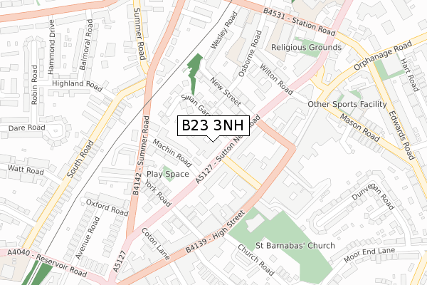 B23 3NH map - large scale - OS Open Zoomstack (Ordnance Survey) B23 3NH map - large scale - OS Open Zoomstack (Ordnance Survey)