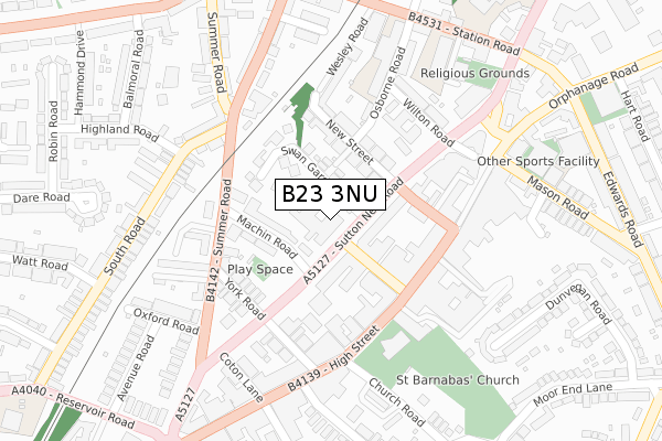B23 3NU map - large scale - OS Open Zoomstack (Ordnance Survey) B23 3NU map - large scale - OS Open Zoomstack (Ordnance Survey)