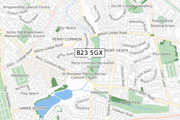 B23 5GX map - small scale - OS Open Zoomstack (Ordnance Survey) B23 5GX map - small scale - OS Open Zoomstack (Ordnance Survey)