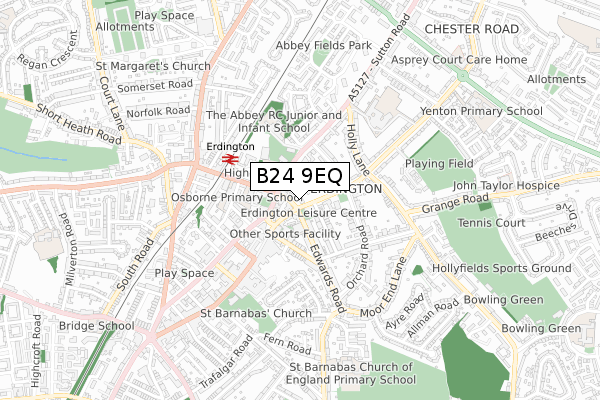 B24 9EQ map - small scale - OS Open Zoomstack (Ordnance Survey) B24 9EQ map - small scale - OS Open Zoomstack (Ordnance Survey)