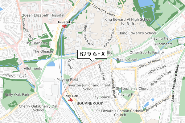 B29 6FX map - small scale - OS Open Zoomstack (Ordnance Survey) B29 6FX map - small scale - OS Open Zoomstack (Ordnance Survey)
