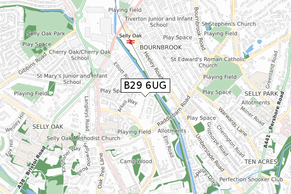 B29 6UG map - small scale - OS Open Zoomstack (Ordnance Survey) B29 6UG map - small scale - OS Open Zoomstack (Ordnance Survey)