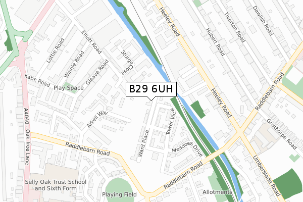 B29 6UH map - large scale - OS Open Zoomstack (Ordnance Survey) B29 6UH map - large scale - OS Open Zoomstack (Ordnance Survey)