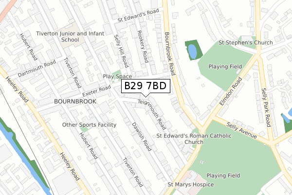 B29 7BD map - large scale - OS Open Zoomstack (Ordnance Survey) B29 7BD map - large scale - OS Open Zoomstack (Ordnance Survey)