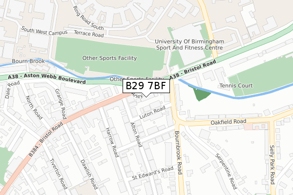 B29 7BF map - large scale - OS Open Zoomstack (Ordnance Survey) B29 7BF map - large scale - OS Open Zoomstack (Ordnance Survey)