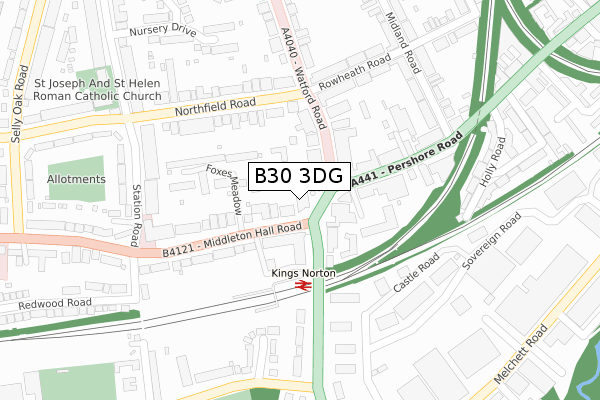 B30 3DG map - large scale - OS Open Zoomstack (Ordnance Survey) B30 3DG map - large scale - OS Open Zoomstack (Ordnance Survey)