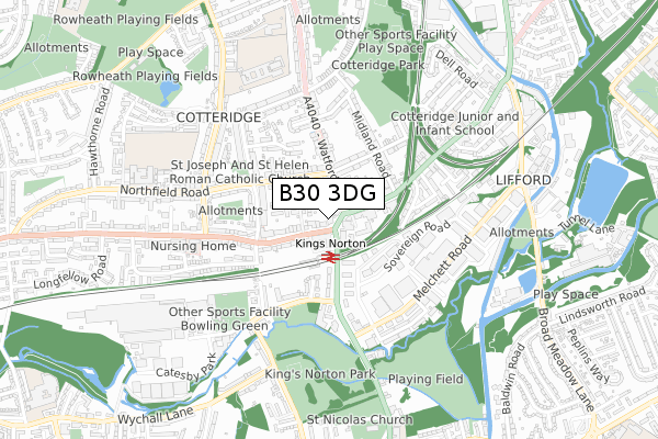 B30 3DG map - small scale - OS Open Zoomstack (Ordnance Survey) B30 3DG map - small scale - OS Open Zoomstack (Ordnance Survey)