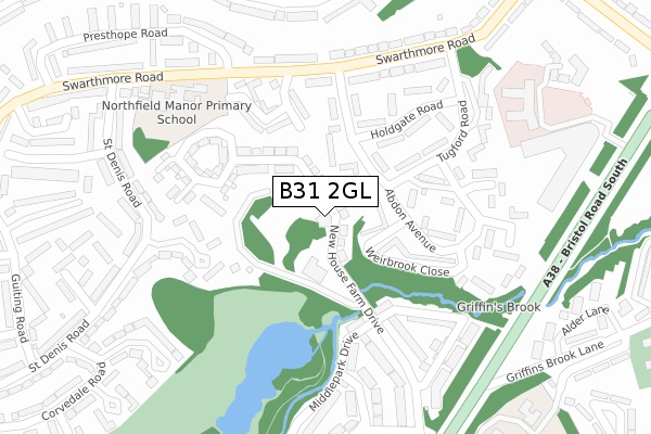 B31 2GL map - large scale - OS Open Zoomstack (Ordnance Survey)