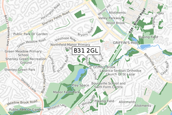 B31 2GL map - small scale - OS Open Zoomstack (Ordnance Survey)