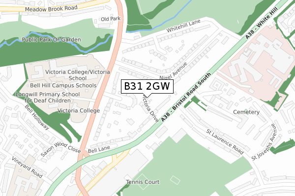 B31 2GW map - large scale - OS Open Zoomstack (Ordnance Survey)