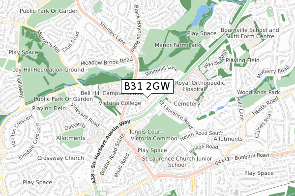 B31 2GW map - small scale - OS Open Zoomstack (Ordnance Survey)