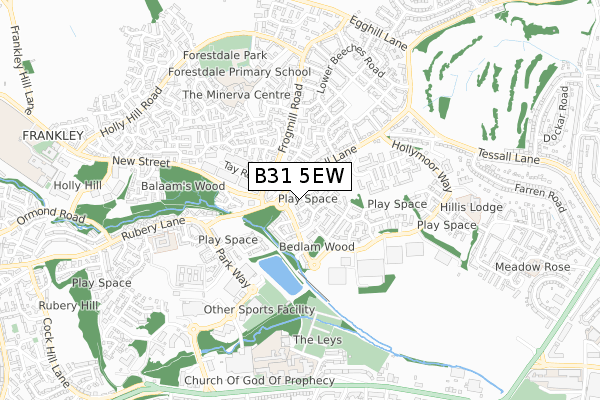 B31 5EW map - small scale - OS Open Zoomstack (Ordnance Survey)