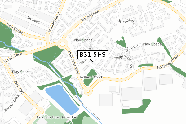 B31 5HS map - large scale - OS Open Zoomstack (Ordnance Survey)