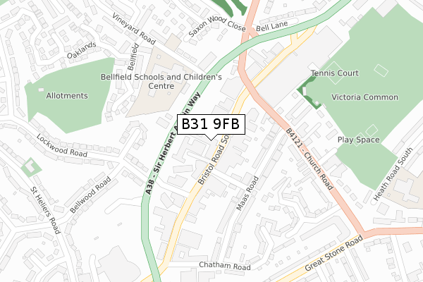 B31 9FB map - large scale - OS Open Zoomstack (Ordnance Survey) B31 9FB map - large scale - OS Open Zoomstack (Ordnance Survey)
