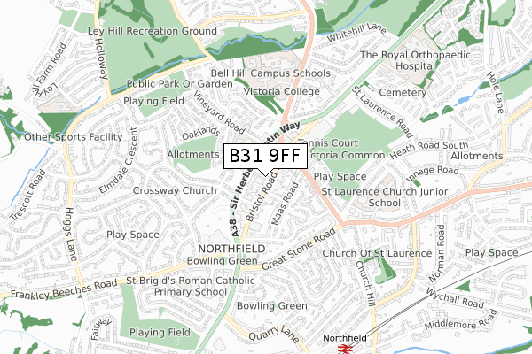 B31 9FF map - small scale - OS Open Zoomstack (Ordnance Survey) B31 9FF map - small scale - OS Open Zoomstack (Ordnance Survey)