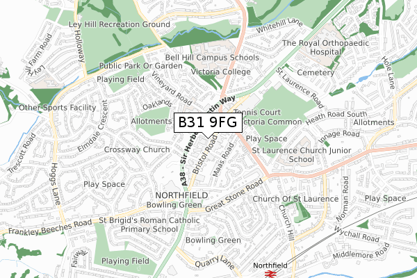 B31 9FG map - small scale - OS Open Zoomstack (Ordnance Survey) B31 9FG map - small scale - OS Open Zoomstack (Ordnance Survey)