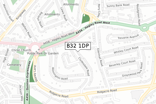 B32 1DP map - large scale - OS Open Zoomstack (Ordnance Survey)