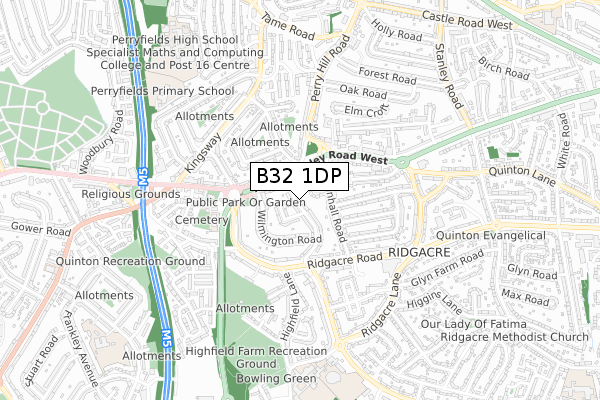 B32 1DP map - small scale - OS Open Zoomstack (Ordnance Survey)