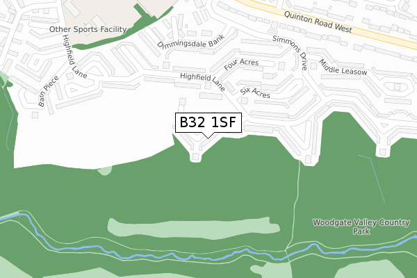 B32 1SF map - large scale - OS Open Zoomstack (Ordnance Survey)
