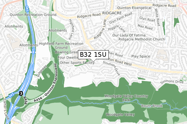 B32 1SU map - small scale - OS Open Zoomstack (Ordnance Survey)