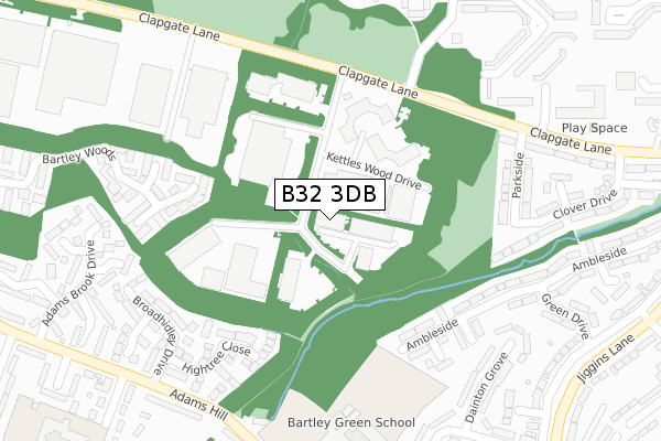 B32 3DB map - large scale - OS Open Zoomstack (Ordnance Survey)