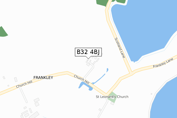 B32 4BJ map - large scale - OS Open Zoomstack (Ordnance Survey)
