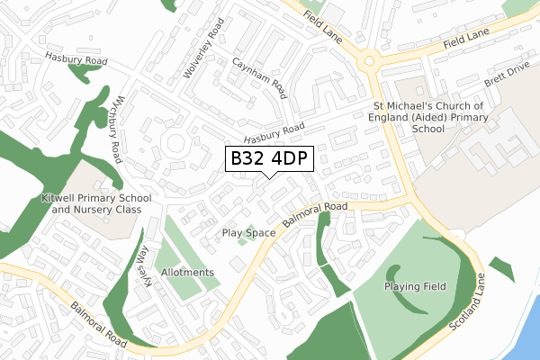 B32 4DP map - large scale - OS Open Zoomstack (Ordnance Survey)