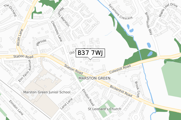 B37 7WJ map - large scale - OS Open Zoomstack (Ordnance Survey) B37 7WJ map - large scale - OS Open Zoomstack (Ordnance Survey)