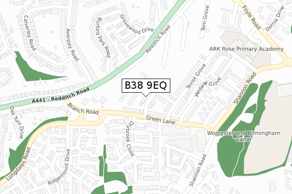 B38 9EQ map - large scale - OS Open Zoomstack (Ordnance Survey) B38 9EQ map - large scale - OS Open Zoomstack (Ordnance Survey)