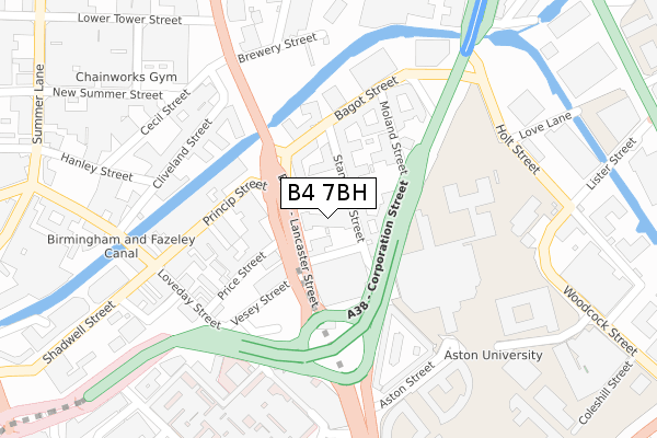 B4 7BH map - large scale - OS Open Zoomstack (Ordnance Survey) B4 7BH map - large scale - OS Open Zoomstack (Ordnance Survey)