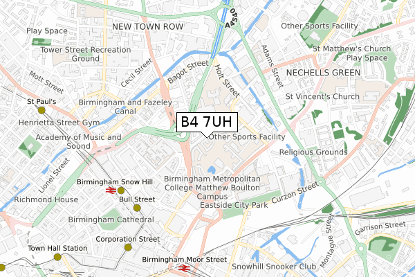 B4 7UH map - small scale - OS Open Zoomstack (Ordnance Survey) B4 7UH map - small scale - OS Open Zoomstack (Ordnance Survey)