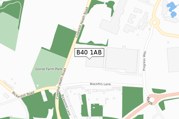B40 1AB map - large scale - OS Open Zoomstack (Ordnance Survey)