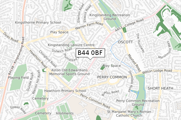 B44 0BF map - small scale - OS Open Zoomstack (Ordnance Survey) B44 0BF map - small scale - OS Open Zoomstack (Ordnance Survey)