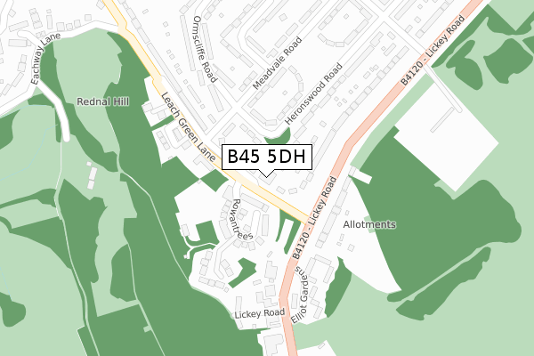 B45 5DH map - large scale - OS Open Zoomstack (Ordnance Survey) B45 5DH map - large scale - OS Open Zoomstack (Ordnance Survey)