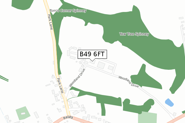 B49 6FT map - large scale - OS Open Zoomstack (Ordnance Survey) B49 6FT map - large scale - OS Open Zoomstack (Ordnance Survey)