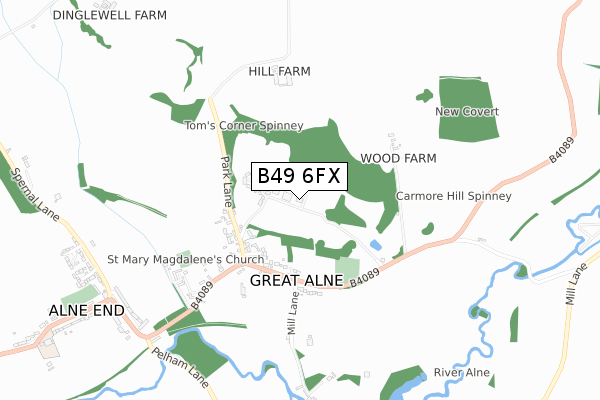 B49 6FX map - small scale - OS Open Zoomstack (Ordnance Survey) B49 6FX map - small scale - OS Open Zoomstack (Ordnance Survey)