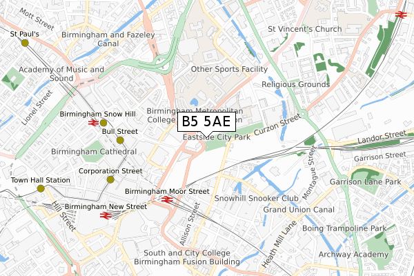 B5 5AE map - small scale - OS Open Zoomstack (Ordnance Survey) B5 5AE map - small scale - OS Open Zoomstack (Ordnance Survey)
