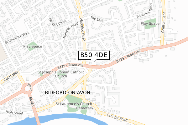 B50 4DE map - large scale - OS Open Zoomstack (Ordnance Survey)