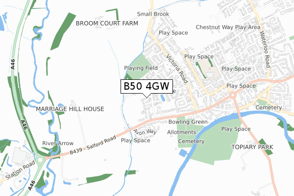 B50 4GW map - small scale - OS Open Zoomstack (Ordnance Survey) B50 4GW map - small scale - OS Open Zoomstack (Ordnance Survey)