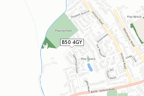 B50 4GY map - large scale - OS Open Zoomstack (Ordnance Survey) B50 4GY map - large scale - OS Open Zoomstack (Ordnance Survey)