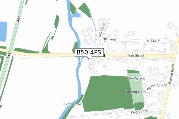 B50 4PS map - large scale - OS Open Zoomstack (Ordnance Survey) B50 4PS map - large scale - OS Open Zoomstack (Ordnance Survey)