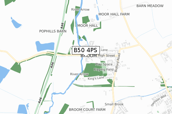 B50 4PS map - small scale - OS Open Zoomstack (Ordnance Survey) B50 4PS map - small scale - OS Open Zoomstack (Ordnance Survey)