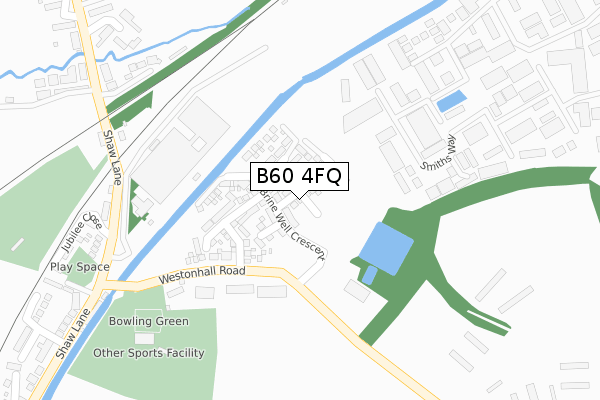 B60 4FQ map - large scale - OS Open Zoomstack (Ordnance Survey) B60 4FQ map - large scale - OS Open Zoomstack (Ordnance Survey)