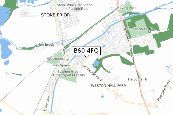 B60 4FQ map - small scale - OS Open Zoomstack (Ordnance Survey) B60 4FQ map - small scale - OS Open Zoomstack (Ordnance Survey)